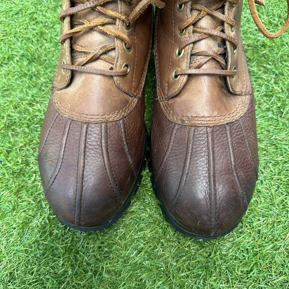 Polo Ralph Lauren Burson Duck Leather Lace Up‎ Boots Mens Size 10 D Brown main image 3